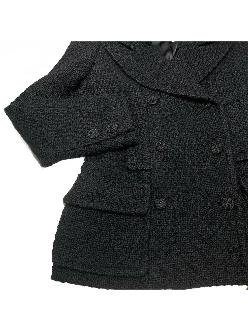 Chanel Black Outer Fabric] Wool Nylon #289516C14B